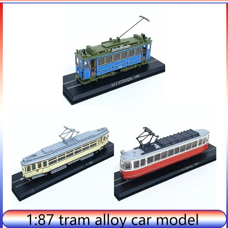 Modelo de Tranvía de Aleación a Escala 1:87, Simulación de 1957/1901/1931, Colección de Vehículos, Adorno, Regalo para Adultos