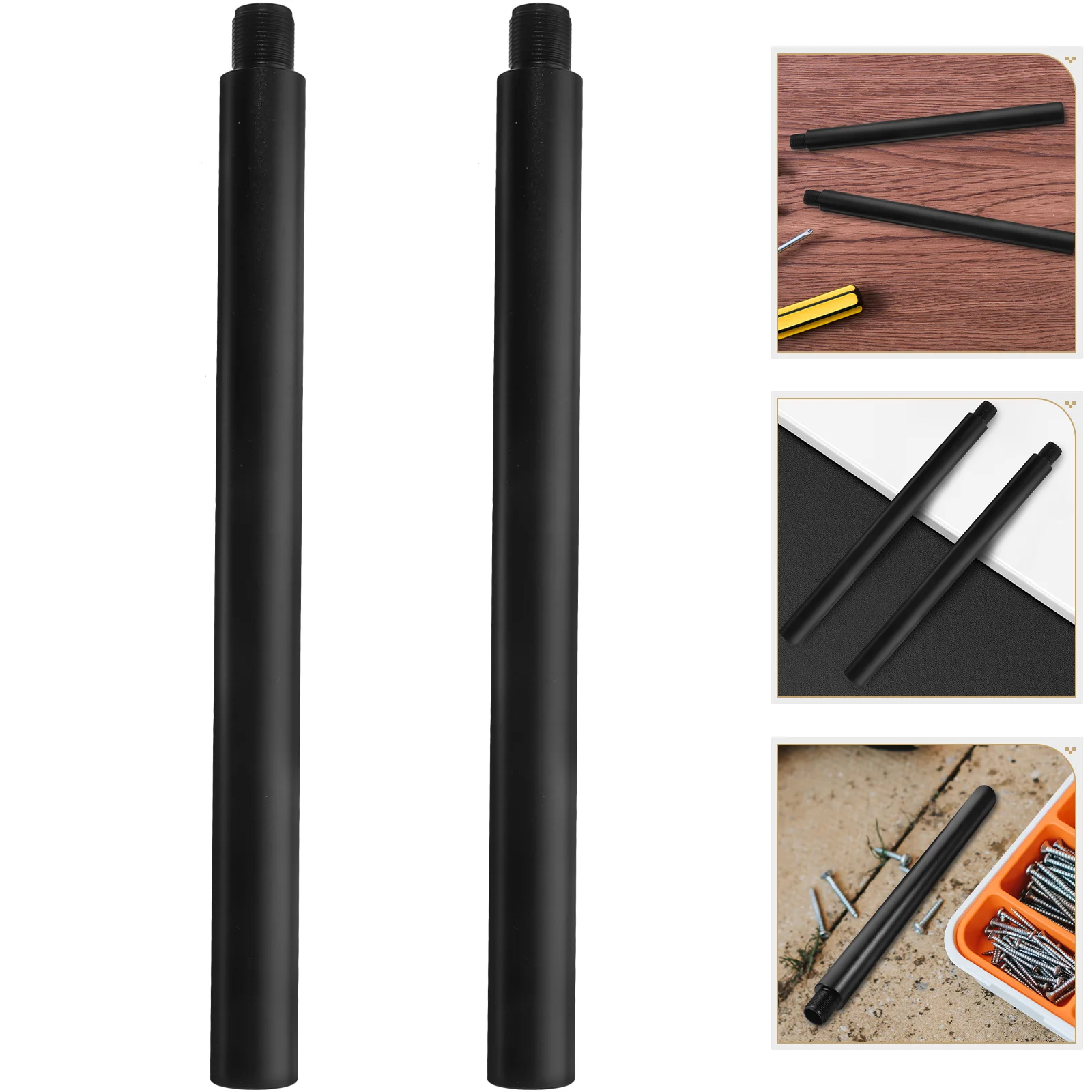 

2 Pcs 14mm Reverse Tooth Extension Tube Metal Straight Universal Casing Speakers Subwoofer Adapter Mount Pole Strong