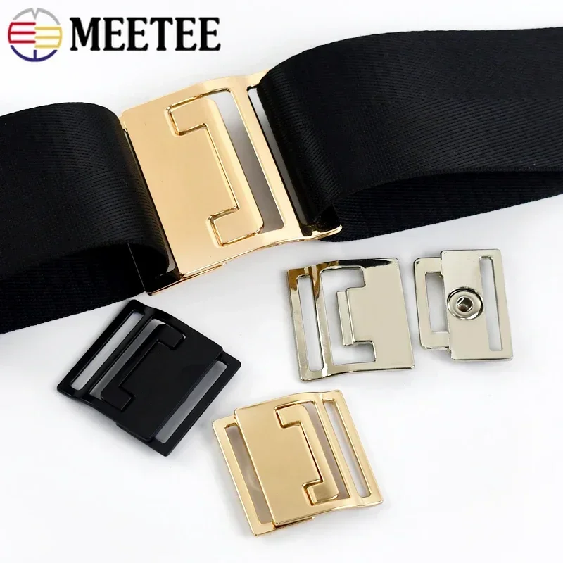 1/2/3/5Pcs Meetee 30/50mm Metal Snap Belt Buckles Windbreaker Down Jacket Combined Button Coat Dress Sewing Clasp Accessories