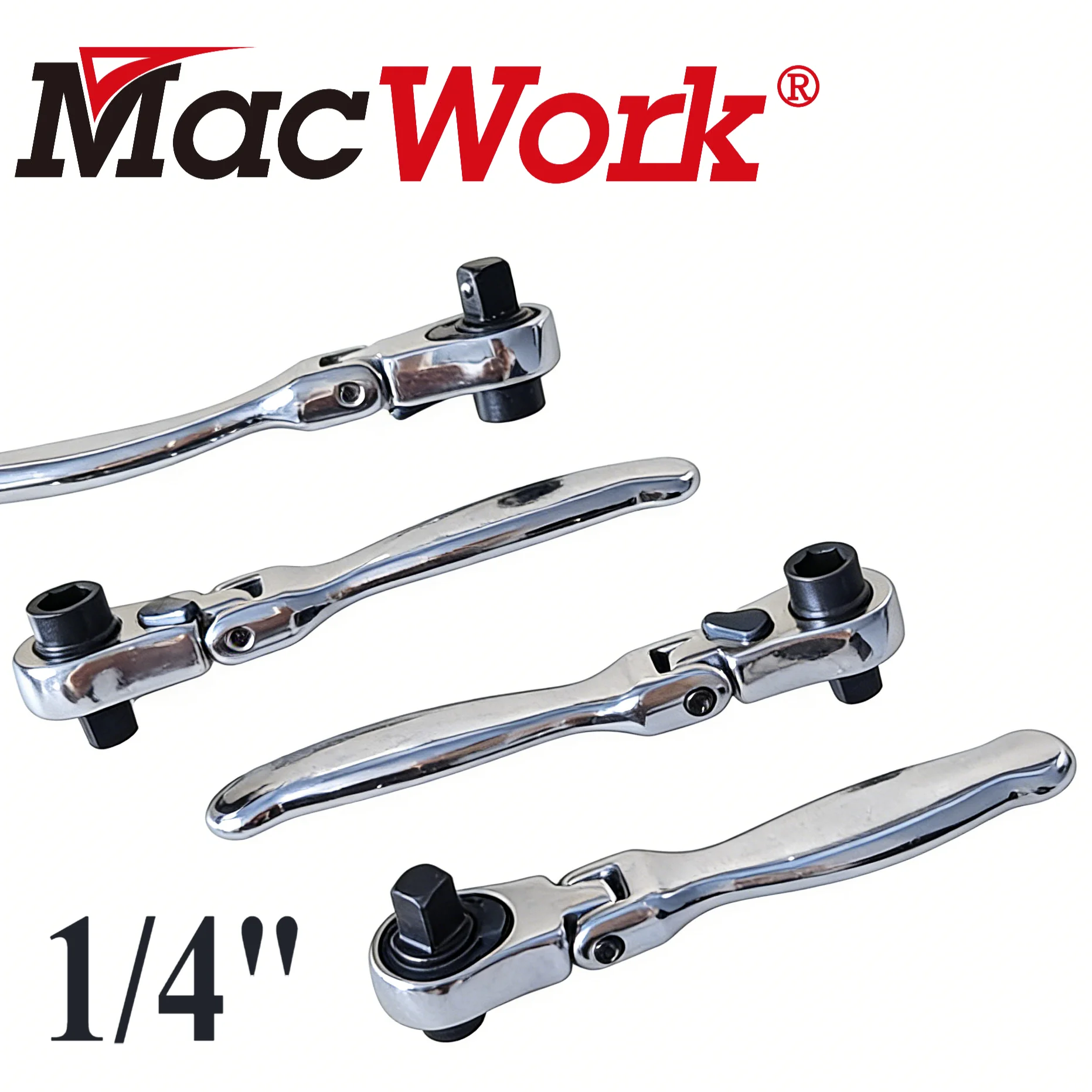 2 In 1 Dual Head 1/4 Fast Rotatable Mini Ratchet Wrench Set 72 Teeth Socket Wrench Rod Ratchet Screwdriver Quick Spanner Tool