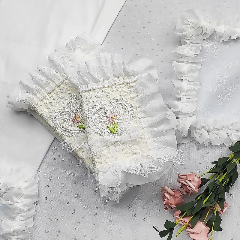 【Heart shaped tulip】Original Handmade A5A6 Notebook Covers Protector Book Sleeve Crafted Fabric Products Diary Cover,in Stock