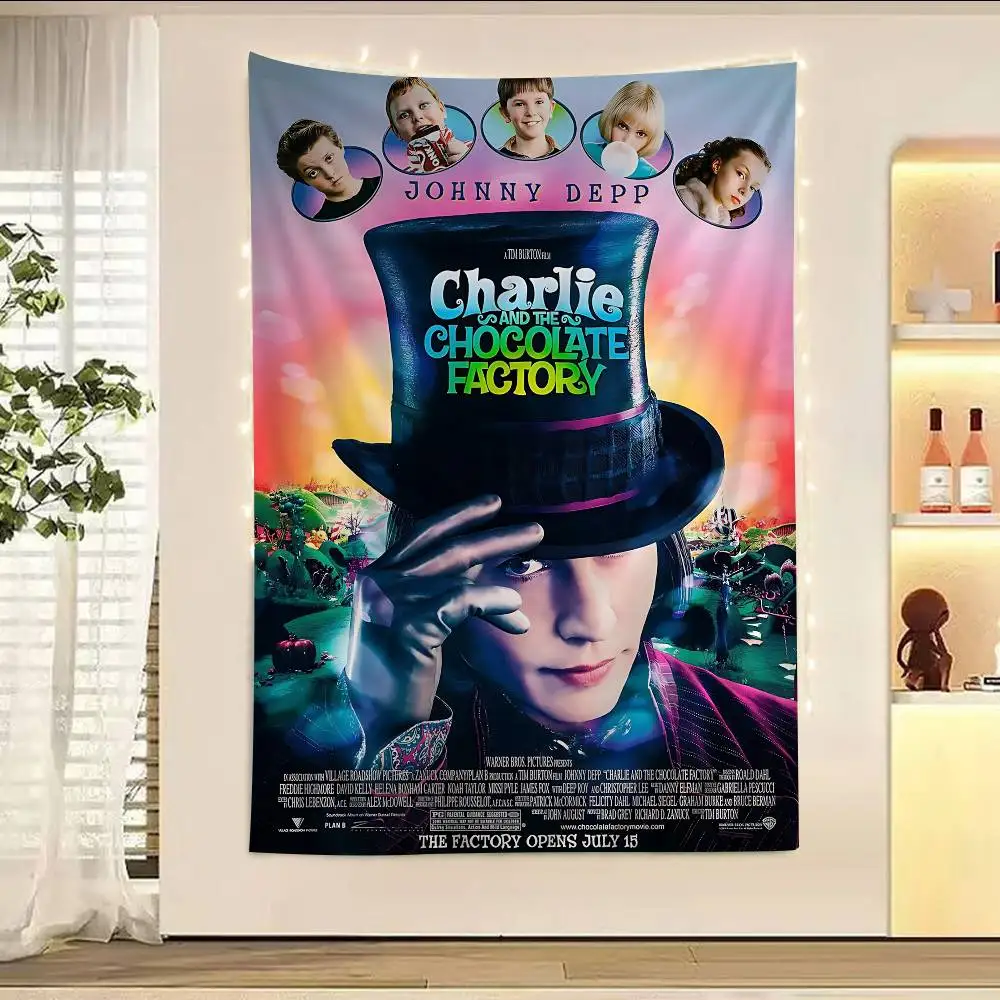 Movie C-Charlie and the C-Chocolate F-Factory Hanging Bohemian Tapestry Cheap Hippie Wall Hanging Bohemian Wall Tapestries Wall