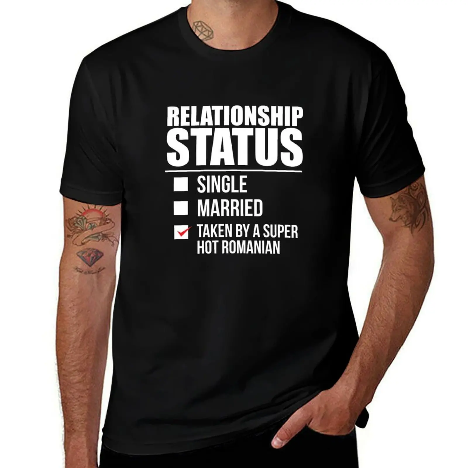 

for pack by Valentine's t men super casual Romania hot status taken T-Shirt cotton Romanian man t shirts Day shirt Relationship