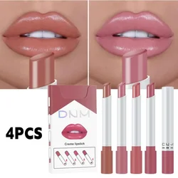 4Pcs/set Makeup Lipstick Korean Cosmetics Sexy Lipstick Set Lip Tint Lip Gloss Waterproof Maquillaje Matte Long Lasting Make Up