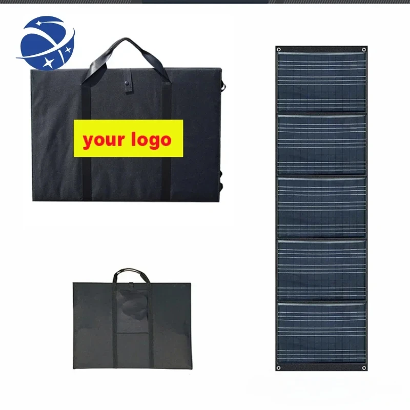 

YYHCMono solarpanel manufacturer wholesale all black camping outdoor 300W folding portable solar panel foldable