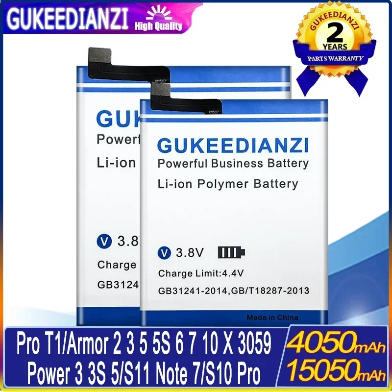 

Battery 4050/15050mAh For Ulefone Gemini Pro T1 Armor 2 3 5 6 7 8 9 9E 10 X 3059/Power 3 3S 5 Power5 power3/S11 note 7/S10