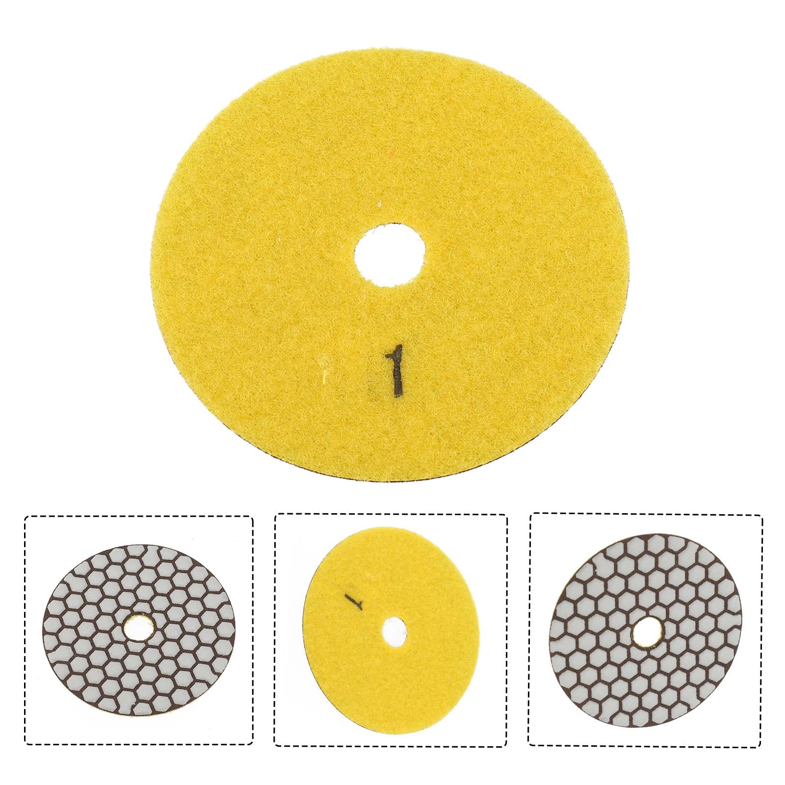 1개 4인치 100mm 건식 연마 패드 유연한 샌딩 디스크 대리석 유리 석재 연마용