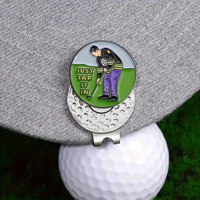 Magnetic Hat Clip Golf Ball Marker, Push Button Unisex Funny Golf Accessory, Durable Detachable Cap Visor Marker Gift