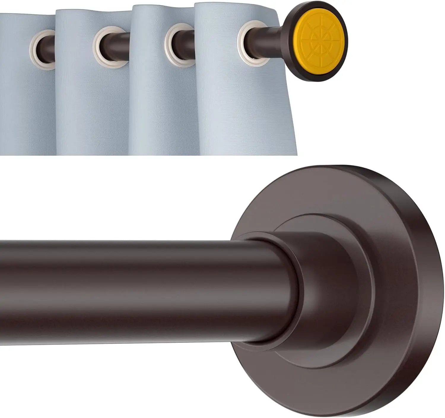 

Adjustable Tension Shower Curtain Rod, 30-80 Inch, No Drilling, Rustproof