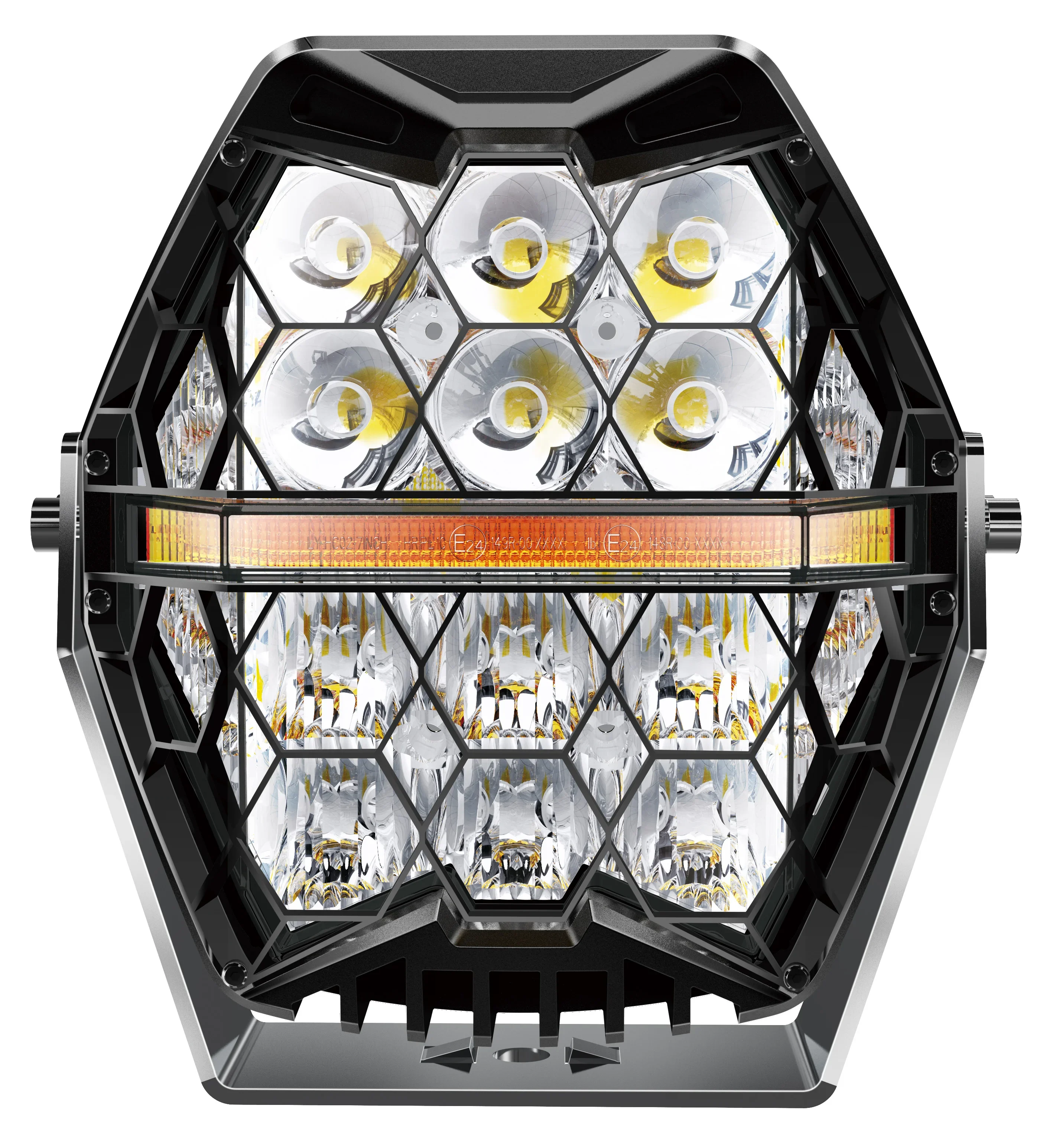 Zatwierdzone przez Emark Mocne 7-calowe światło robocze LED 120W IP68 H/L wiązka punktowa Żółto-biała strzelanka Lampa przeciwmgielna Offroad 7" Lampa robocza do jazdy