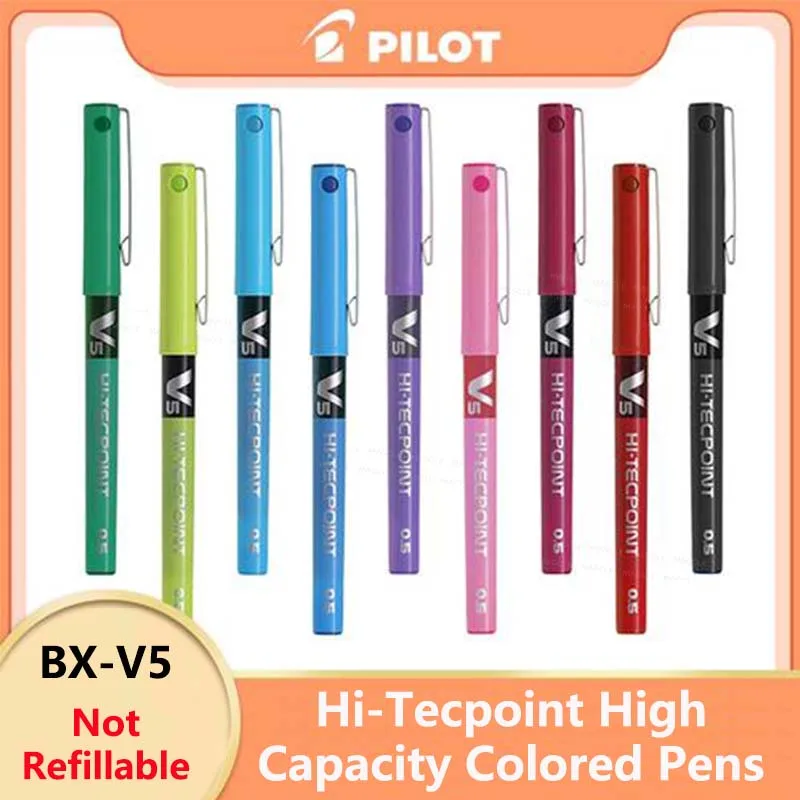 

Цветная гелевая ручка PILOT BX-V5 с игольчатым наконечником 0.5 мм, трехточечная поддержка, большой объем чернил, прямое и плавное письмо, для офиса и школы