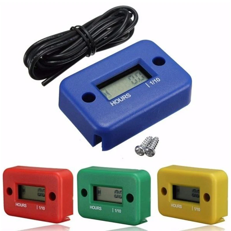 Waterproof Digital LCD Hour Meter Gauge ABS Timer Counter for ATV Motorcycle Instruments Snowmobile Gasoline Boat Generator Bike