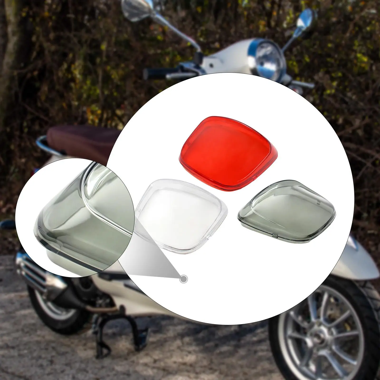 

Rear Tail Light Lense Cover Trim Accessories Sturdy Guard Motorcycle Brake Taillight Cover for Vespa Primavera Sprint 150