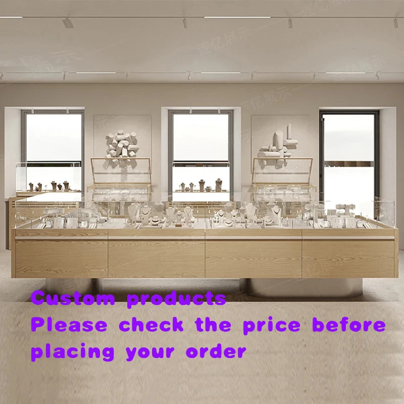 custom.Modern Foldable Portable Recyclable Wooden Jewelry Display Cabinet with Removable Glass Eco-Friendly Retail Shops