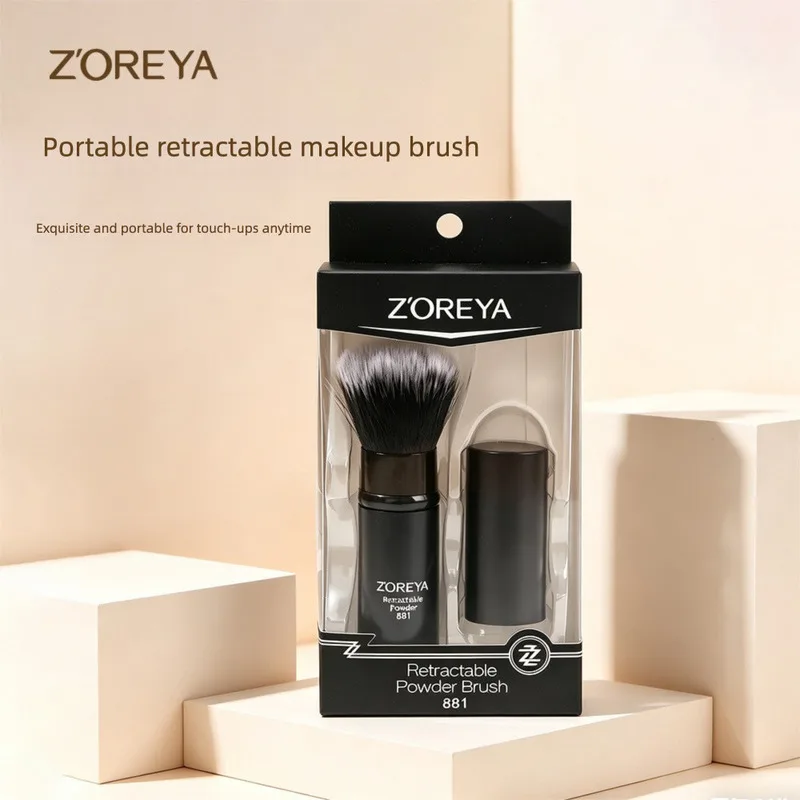 Multi-functional Mini Extendable Powder Brush, Blue Blush Brush, Foundation Brush And Makeup Brush