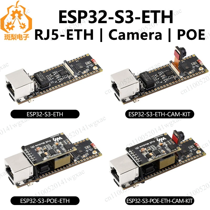 ESP32-S3 ETH Cam Ethernet Development Board, PoE, SD Card & Camera, Size Compatible with Raspberry Pi Pico