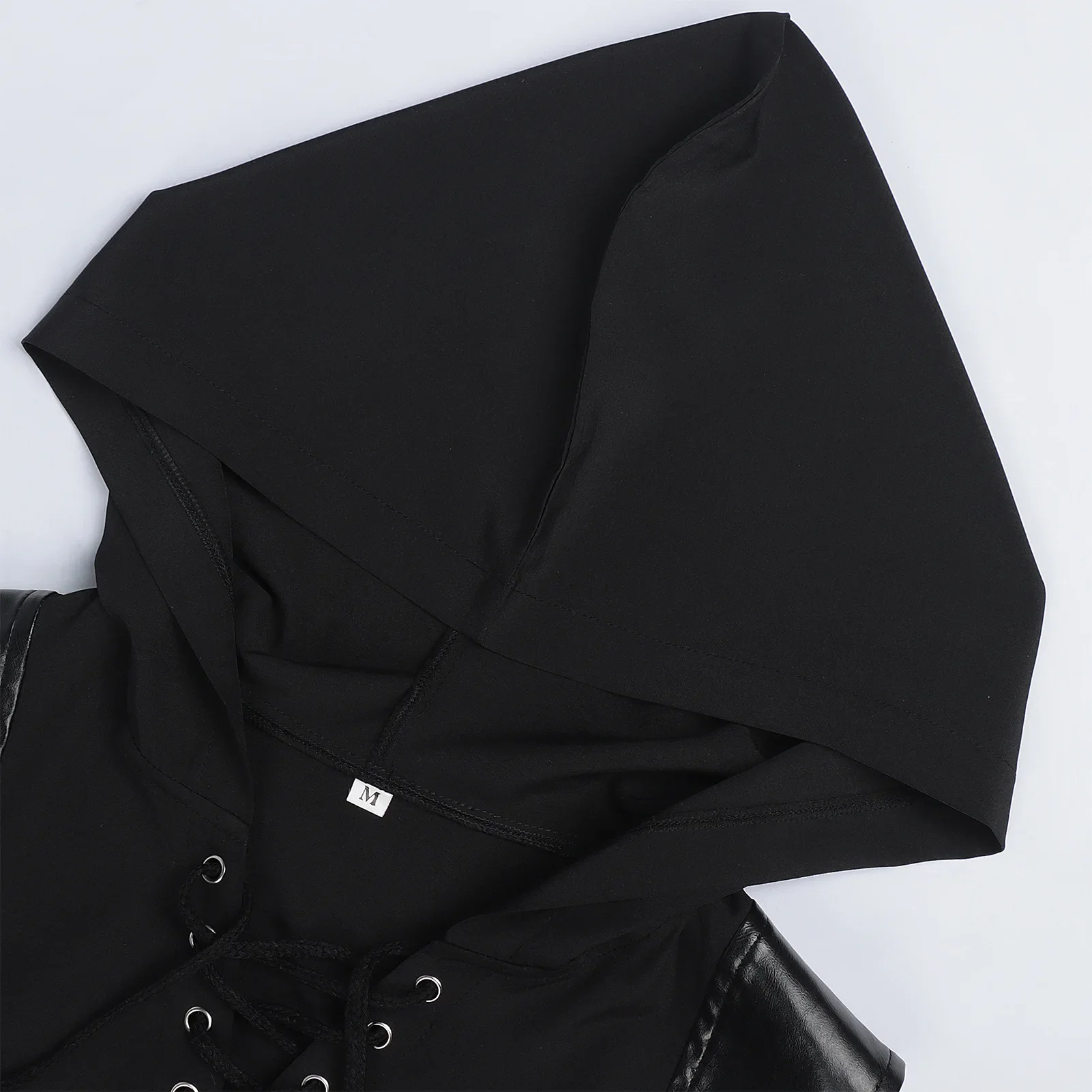 Rompi Berkerudung Abad Pertengahan Retro Hitam Gotik Renaisans Pria Punk Tanpa Lengan Tank Top Kostum Cosplay Pesta Karnaval Halloween