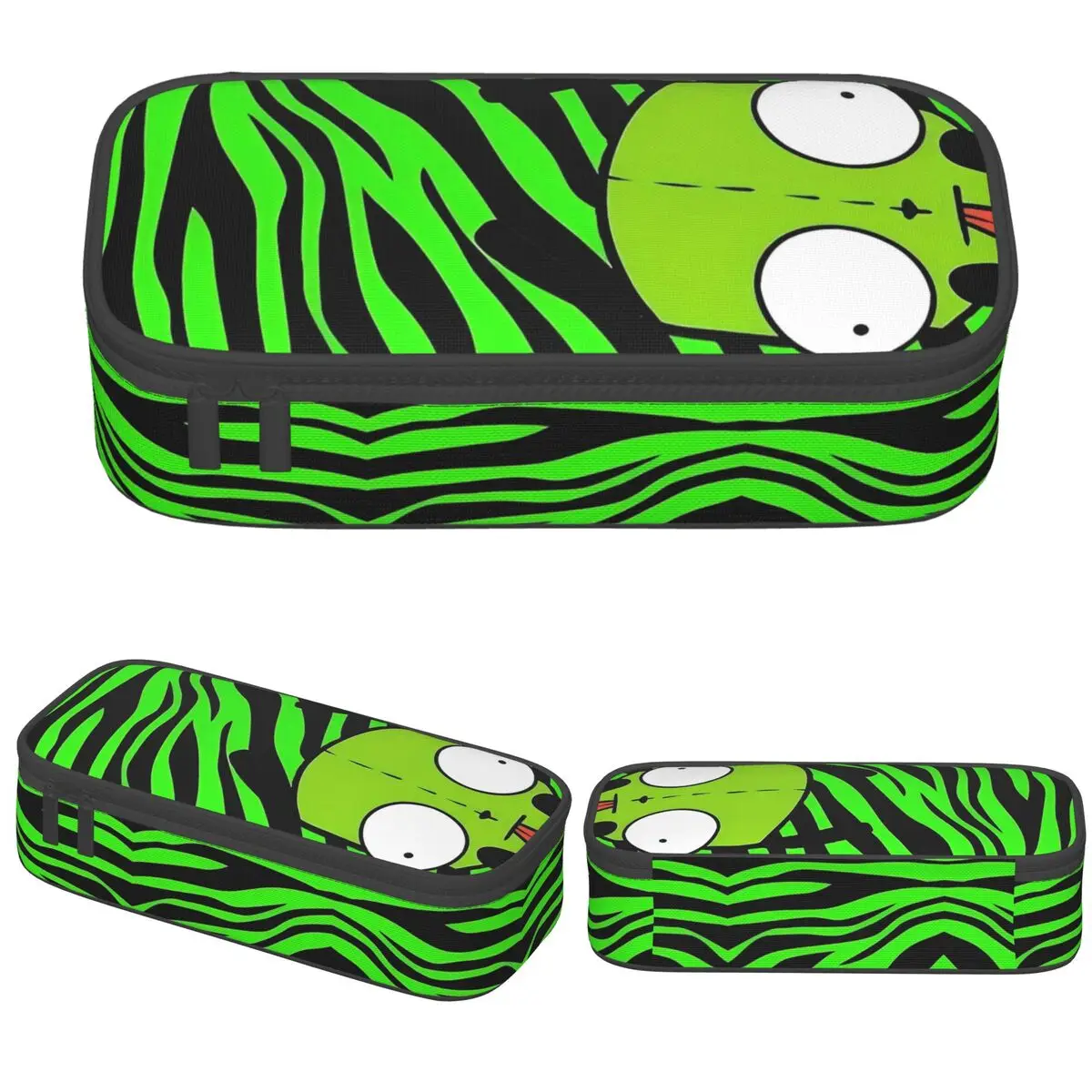 

Invaders Zims Cartoon Pencil Case Cute Pen Holder Makeup Bag Student Large Storage School Supplies Gift Pencilcases