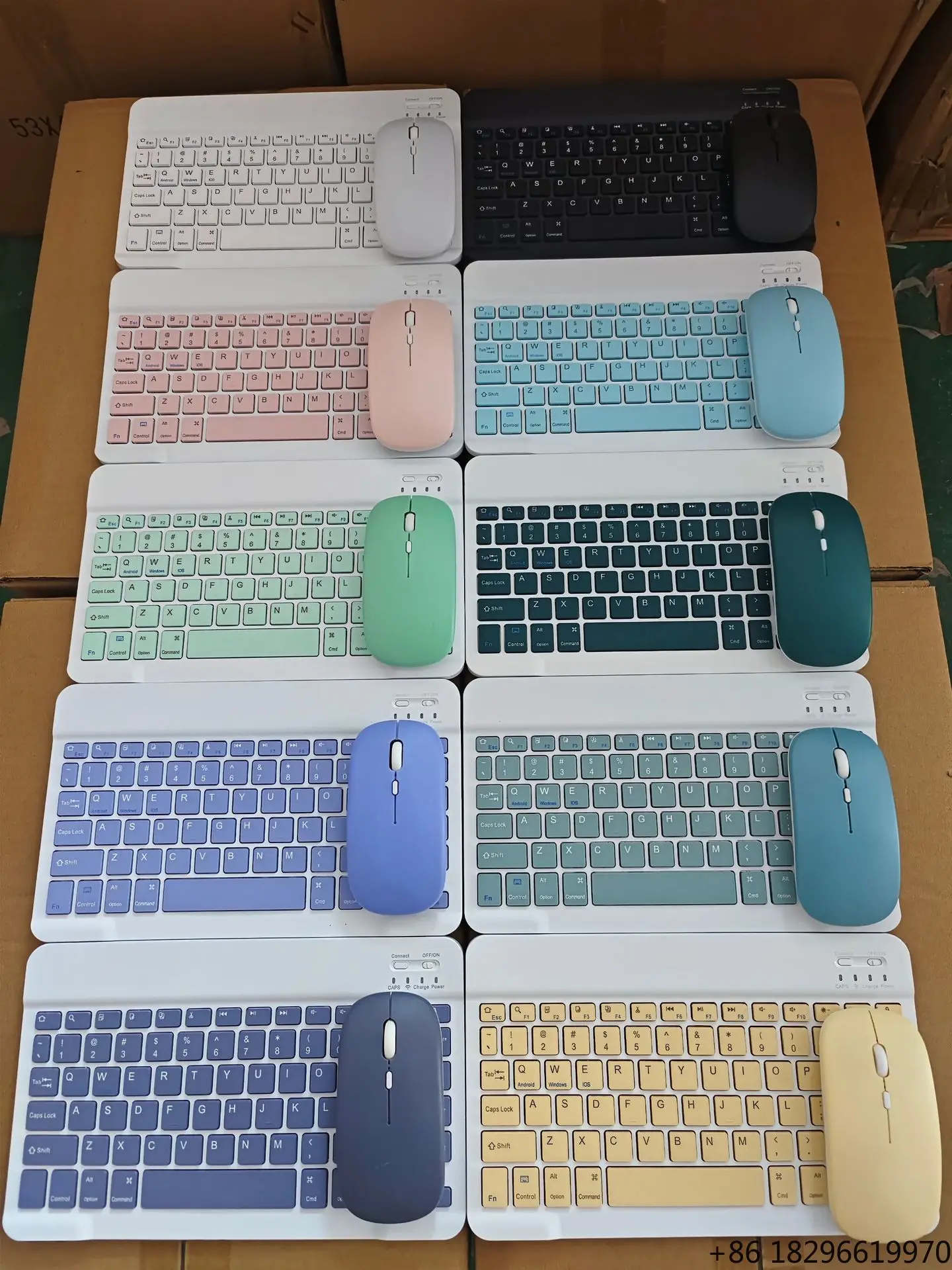 Kit Teclado Keyboard Mini Mouse Para Tablet for iPad Galaxy Blues Tooth China Factory Manufacturer Brazil Importer Keyboard