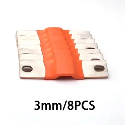 8pcs 3mm Thick Flexible Busbar M6 Posts Straps 74mm Hole Central Pitch Connector Clip Contact For LiFePO4 280Ah Battery Cells