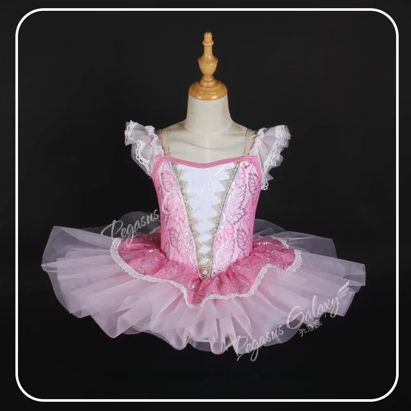 

Girl Women Ballet Tutu Dress Pink Lace Dresses Stage Performance Dancewear Children Adult Palace Style Stage Shows Dance Wear