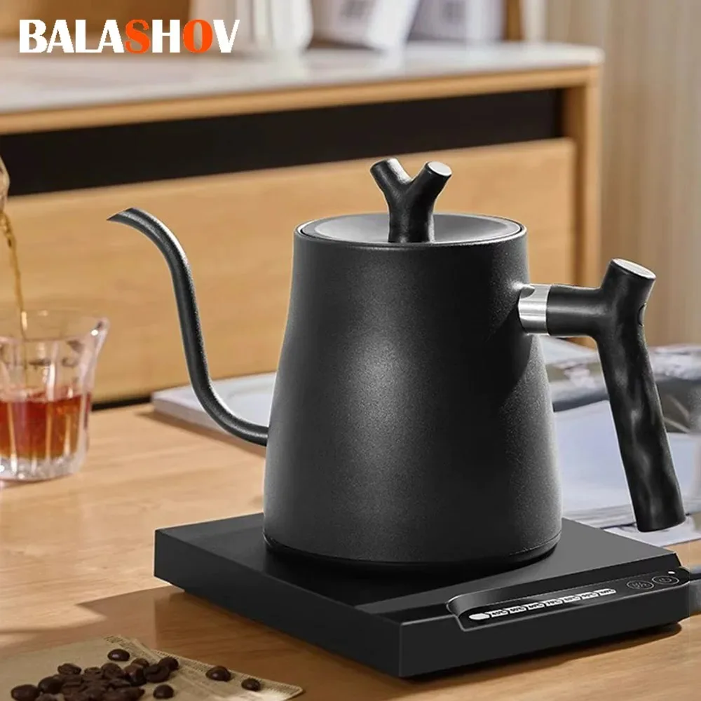 

1000W Intelligent Constant Temperature Electric Kettle Hand Brewed Coffee Pot Gooseneck Pot Used for Brewing Milk Powder