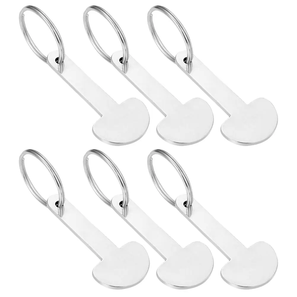 

Token Keychain Carts Small Trolley Tokens Metal Zinc Alloy Shopping Coin Keyring