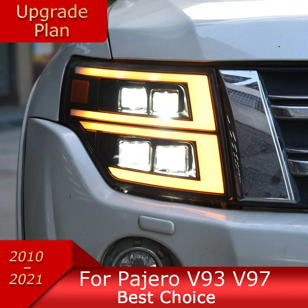 

Car Lights for Pajero V93 V97 Montero 2009-2021 LED Auto Headlight Assembly Upgrade Projector 4 Lens LHD RHD Tool Accessories