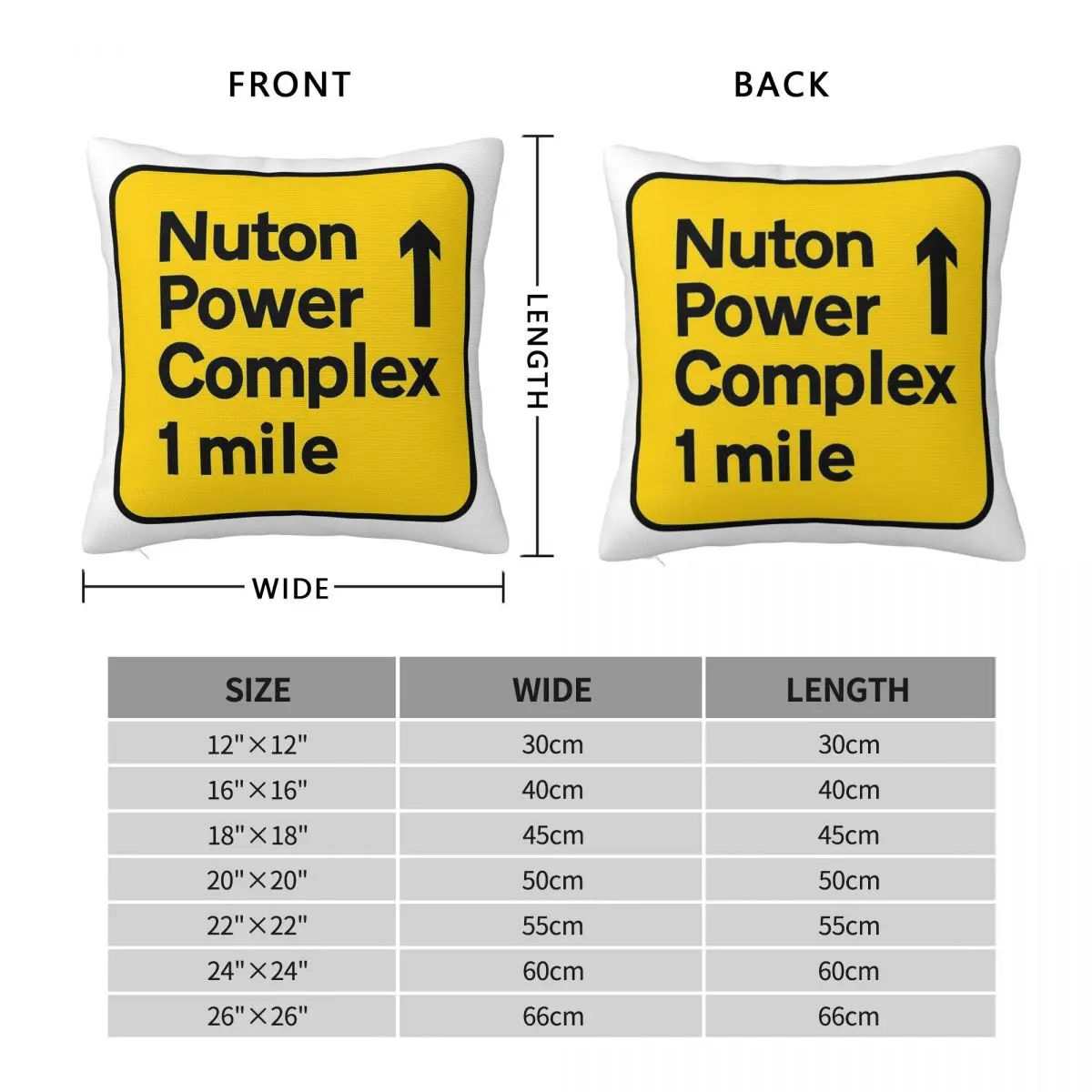 Nuton Power Complex 1 Mile Pillowcase Polyester Linen Velvet Printed Zip Decor Bed Cushion Cover 45x45