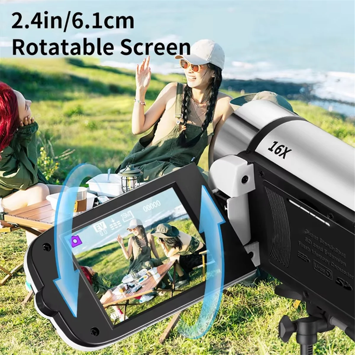 

Popular_Digital Camera 1080P HD 16x Digital Zoom LED Light Anti-Shake