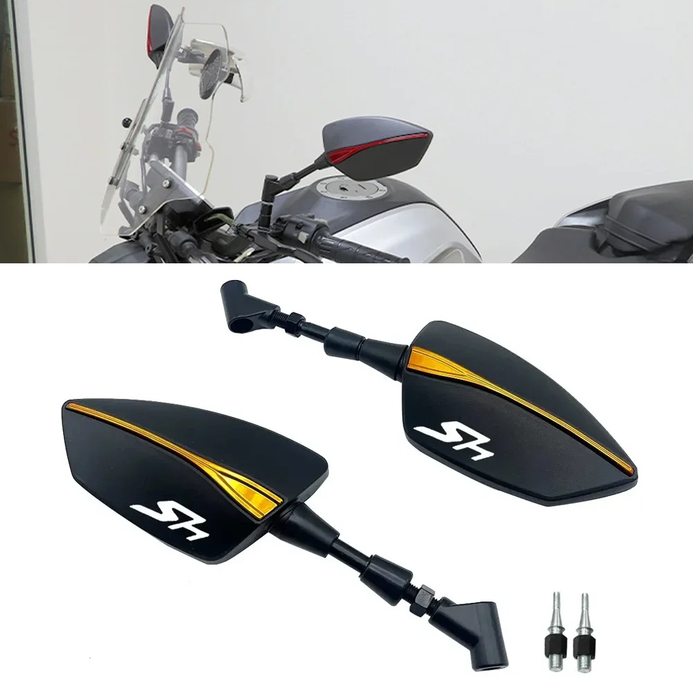 

Motorcycle Adjustabale Side Rearview Mirrors Universal Rearview For HONDA SH125 SH125i SH300 SH300i SH 125 150i SH 300 300i