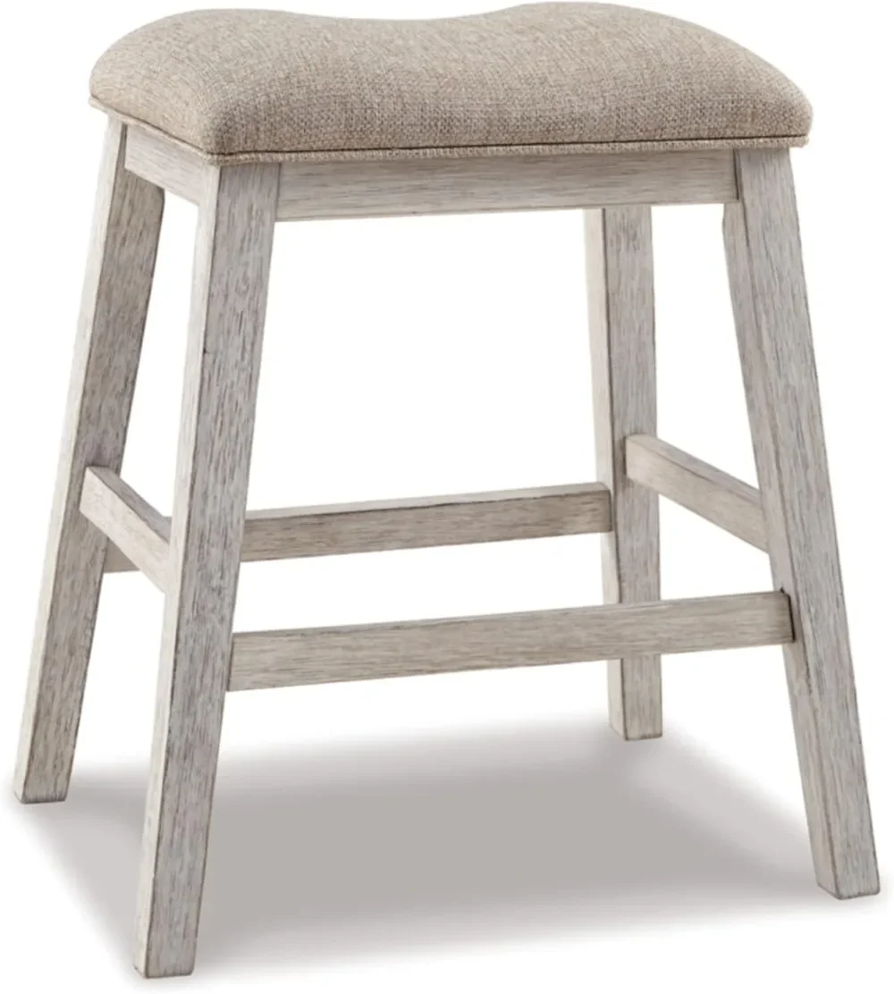 Barstool estofado moderno, Signature Design, 24 em altura contrária, 2 Contagem