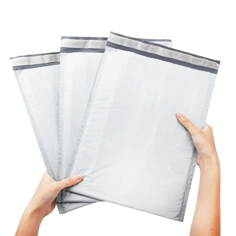 Co extrudado filme bolha saco, cinza branco plástico bolha Envelope, embalagem à prova de choque, acolchoado envio Envelopes, Mailer bolha, 100pcs