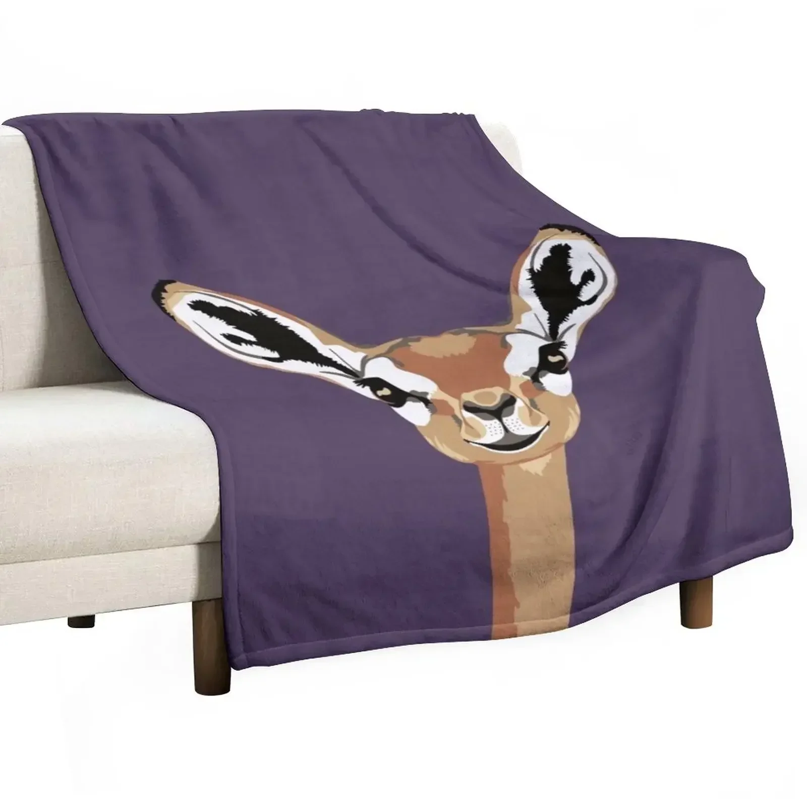 Gerenuk Face Throw Blanket halloween Soft Big Furrys Blankets