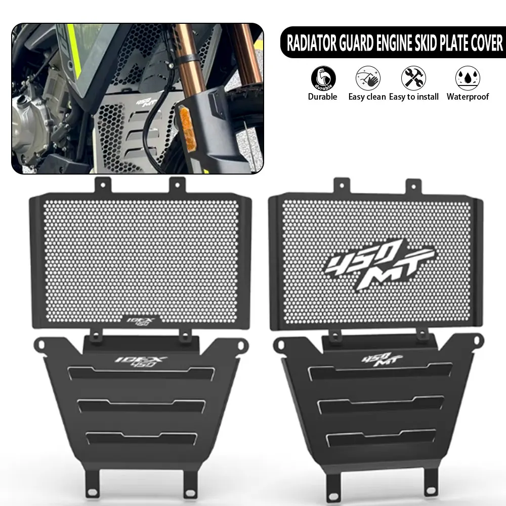 For CFMOTO CF MOTO IBEX450 450MT 450 MT 2024 2025 IBEX 450 MT 450 2026 Motorcycle Parts Radiator Guard Engine Skid Plate Cover