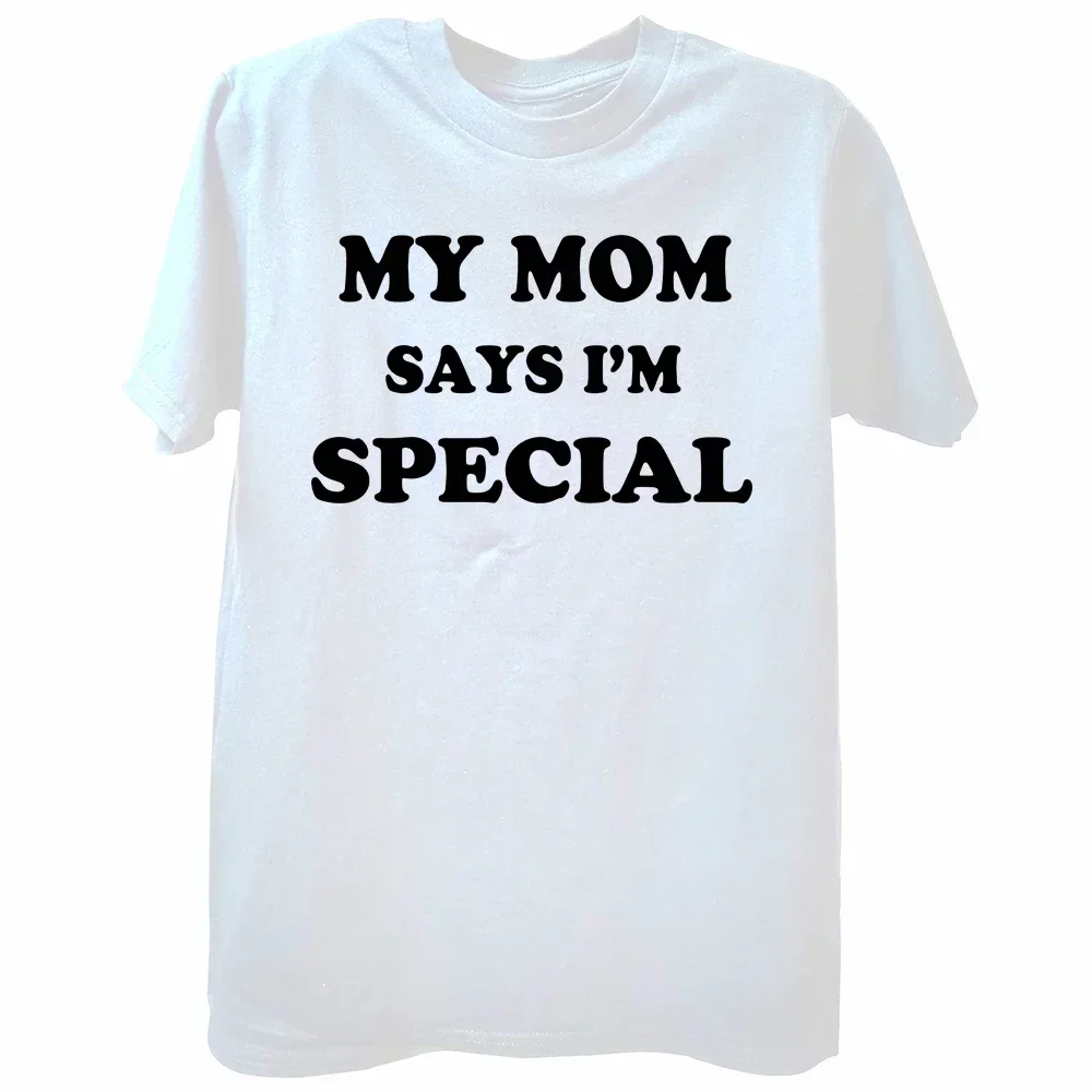 Summer Sons Daughters Mom Dad Grandpa Grandma Birthday Gifts T-shirt  Funny My Mom Says I'm Special T Shirts  Mens Clothing