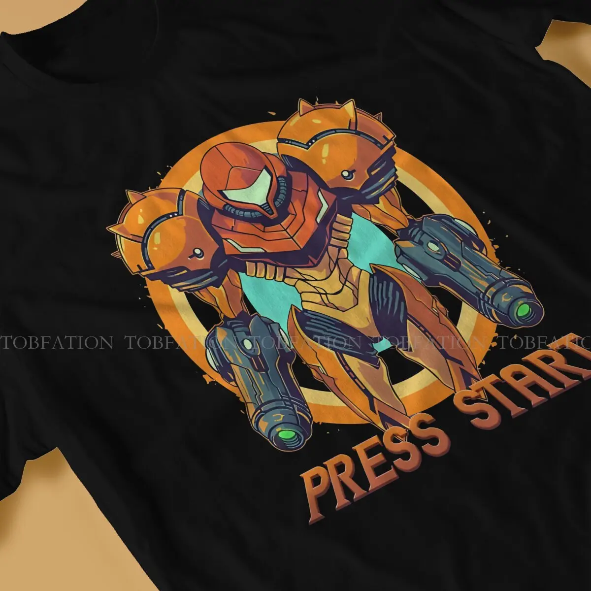 Samus Press Start r Unique TShirt Super Metroid Game 100% Cotton New Design Gift Idea  T Shirt Short Sleeve Ofertas