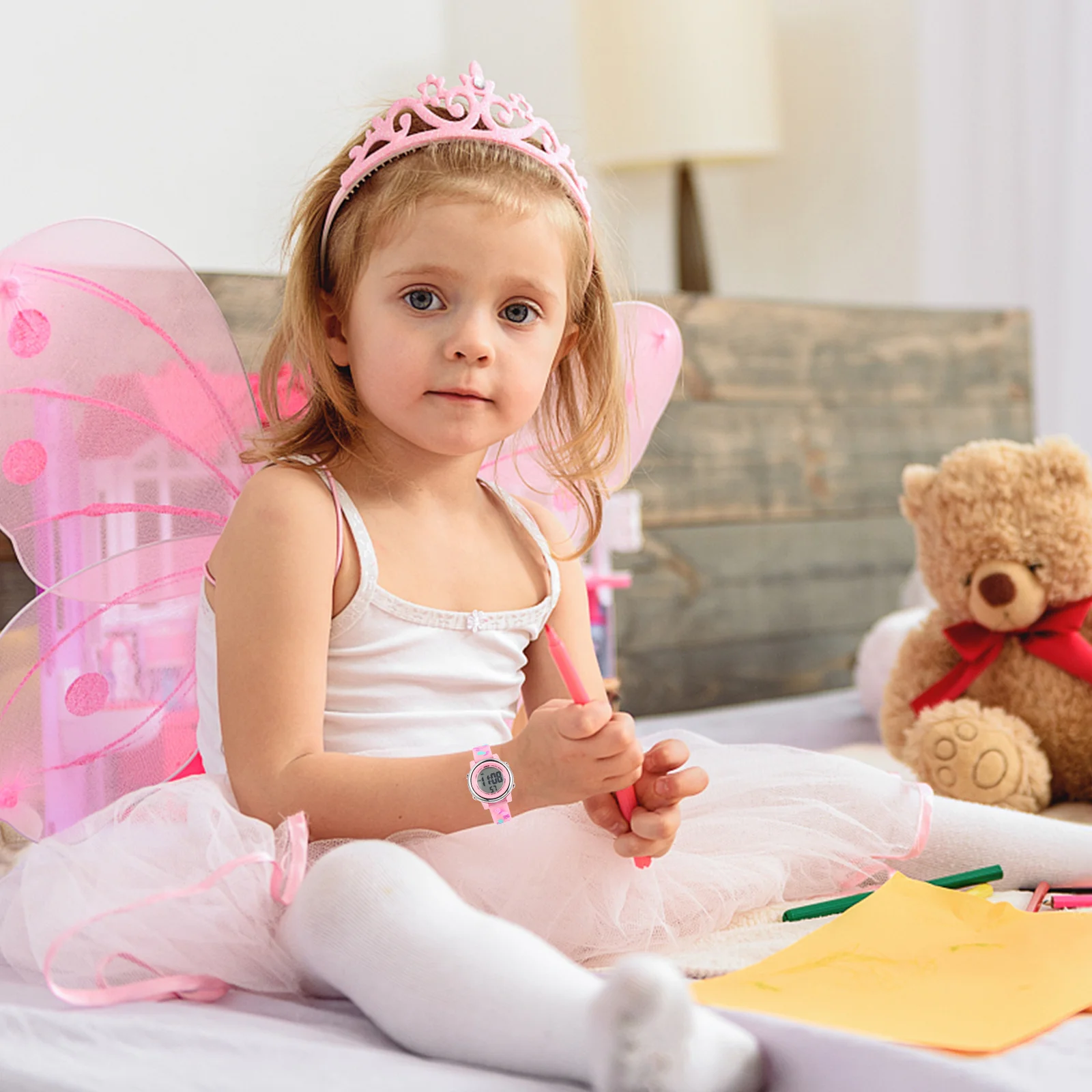 Waterproof Electronic Watch for LED Display Easy Adjust Strap Suitable Birthday Halloween Christmas Present