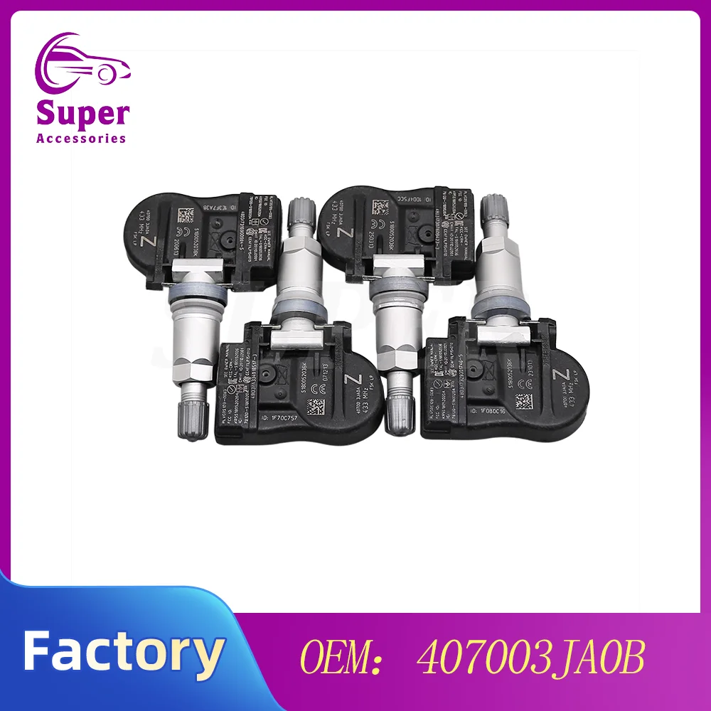 

Комплект из 4 датчиков давления в шинах TPMS 433 МГц для Infiniti Q50 Q60 QX50 QX56 QX60, Nissan Murano Pathfinder, артикулы 40700-3JA0A, 407003JA0B