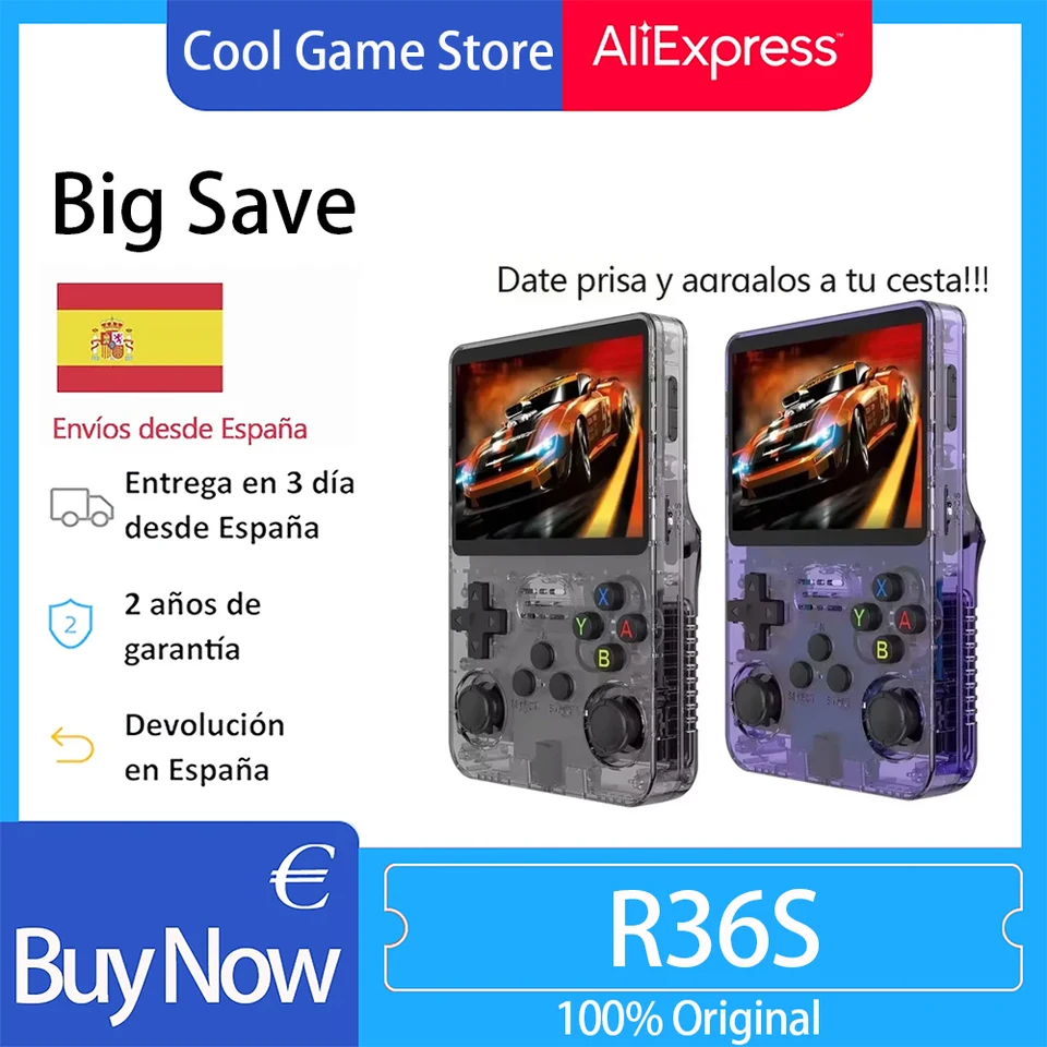 Console Rétro R36S – 15 000+ Jeux Préchargés, Écran IPS 3,5″ Linux, Batterie 3500 MAh, Cadeau Portable