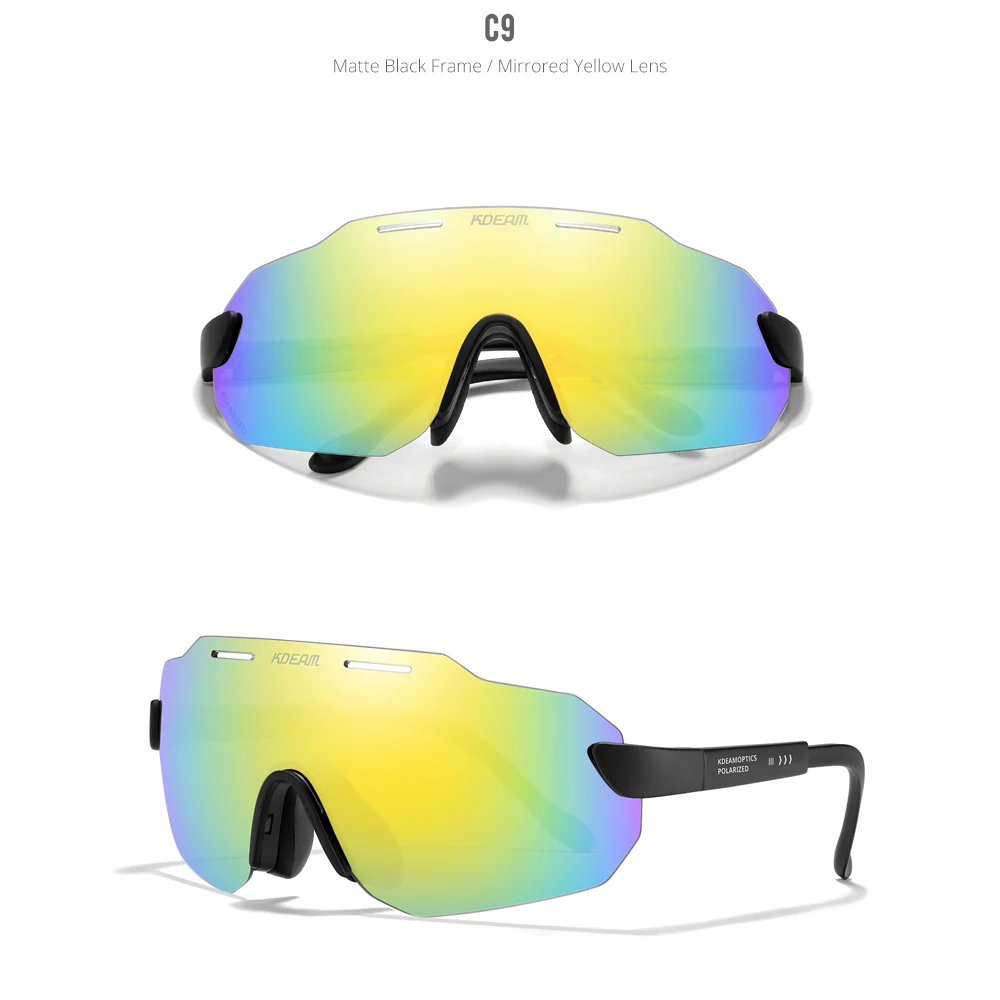 KDEAM Hohe-Ende Radfahren Gläser Ultra Licht TR90 Material Photochrome/Polarisierte Sonnenbrille Männer Einstellbare Tempel Länge – Detail 31