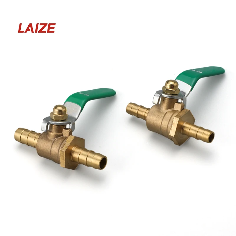 صمام كروي نحاسي شائك 1/4 3/8 1/2 BSP خيوط ذكر أنثى موصل خيط تركيب أنابيب النحاس #6