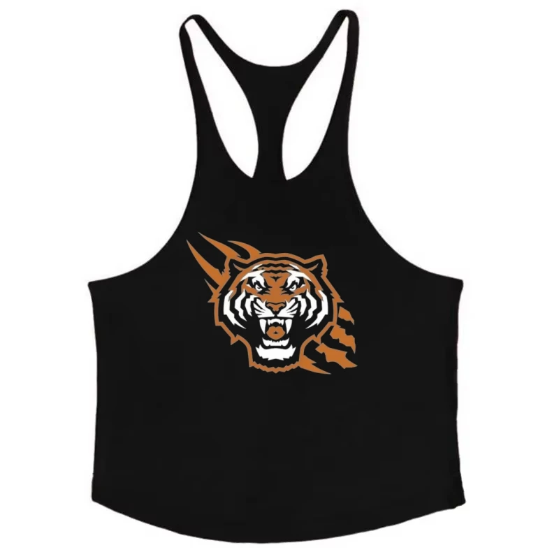 سترة رياضية للرجال مصنوعة من القطن بنسبة 100% بحزام رفيع على شكل حرف Y - قميص داخلي بدون أكمام لبناء العضلات وكمال الأجسام واللياقة البدنية ملابس غير رسمية #3