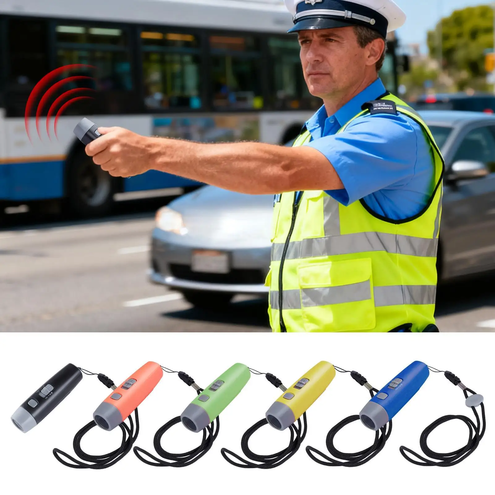 

Electronic Whistle with Lanyard, 3 Pack Loud Battery Powered Whistles for Sports Referees, Outdoor Camping, No Blow Needed