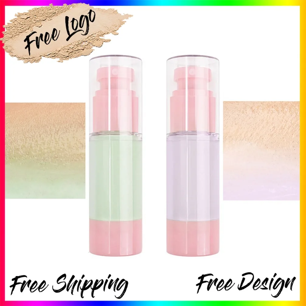 Etichetta privata Logo personalizzato Trucco all'ingrosso vegano 2 toni Correttore del colore BB Cream Fondotinta idratante SPF Primer Make Up