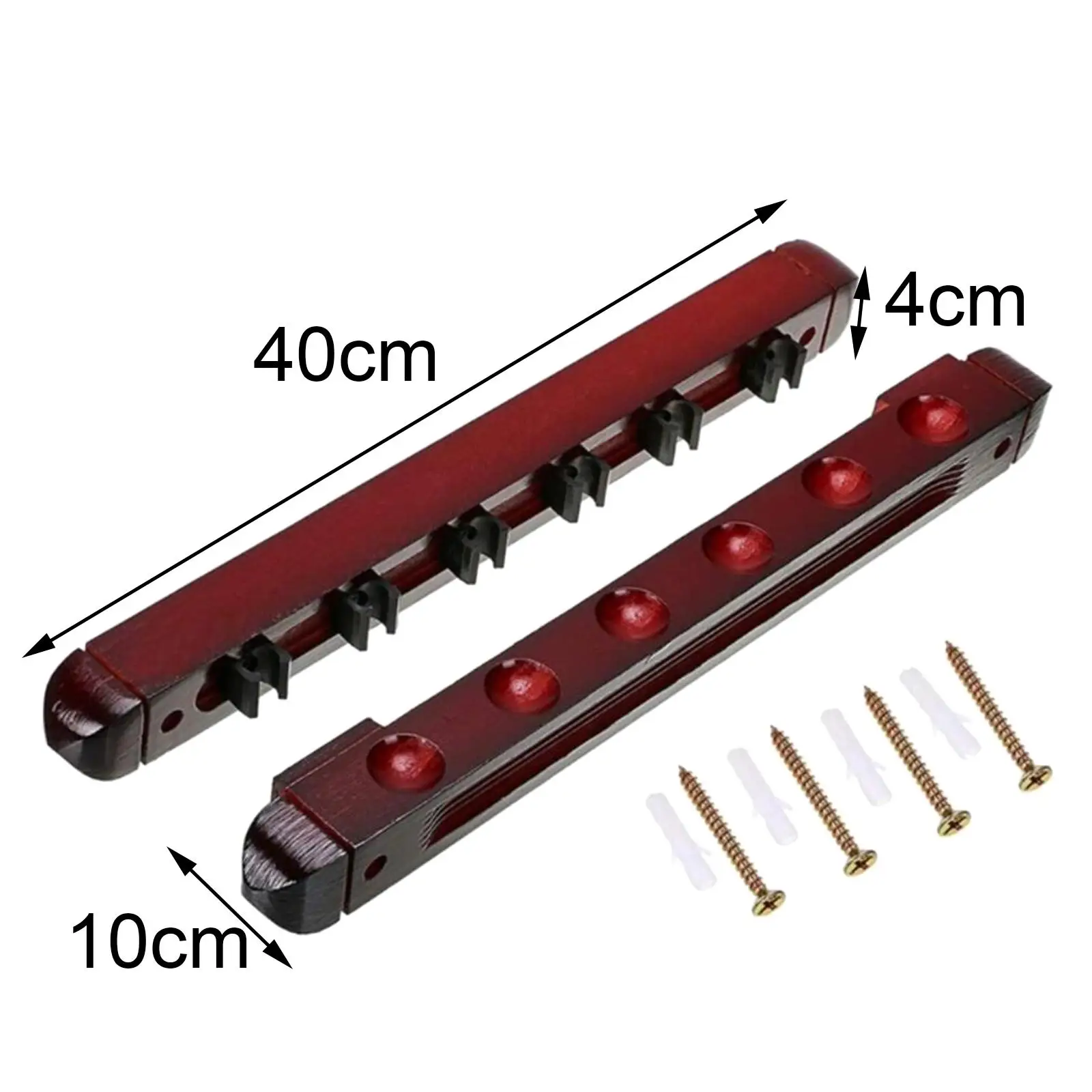 

Billiard Stick Rack Clip Holder Wooden 6 Slot Wall Cue Rest for Pool Cue Storage Billiards Accessories