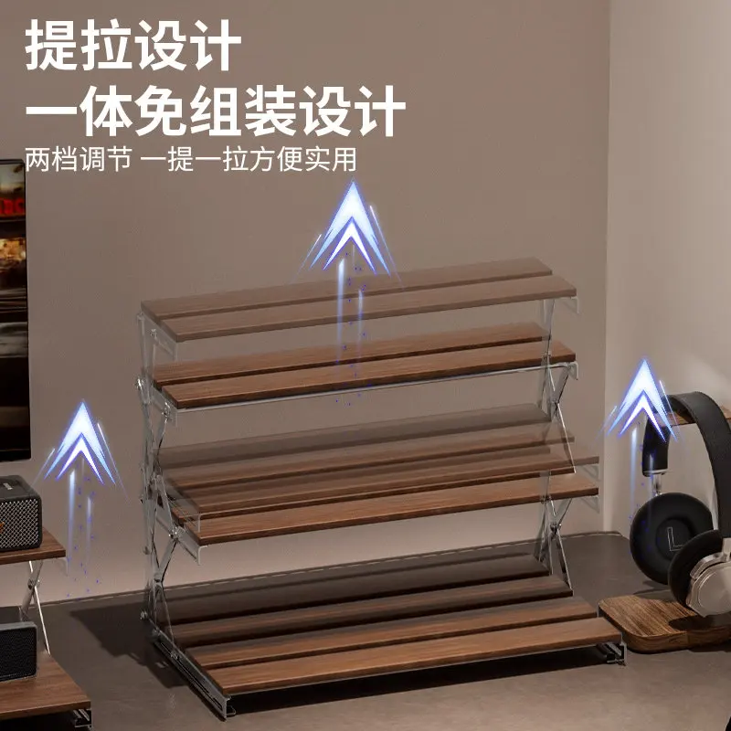 Figure rack, desktop free installation foldable countertop layered rack