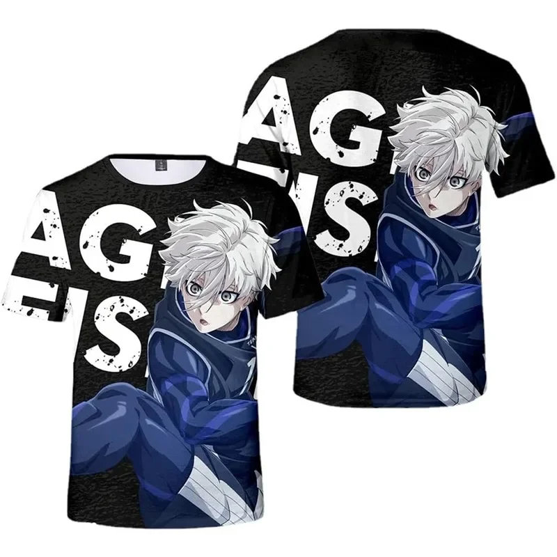 

Anime Blue Lock 3D Printed T-shirts for Boys and Girls, Fashionable Y2k Harajuku Style Football T-shirts, Short-sleeved T-shirts