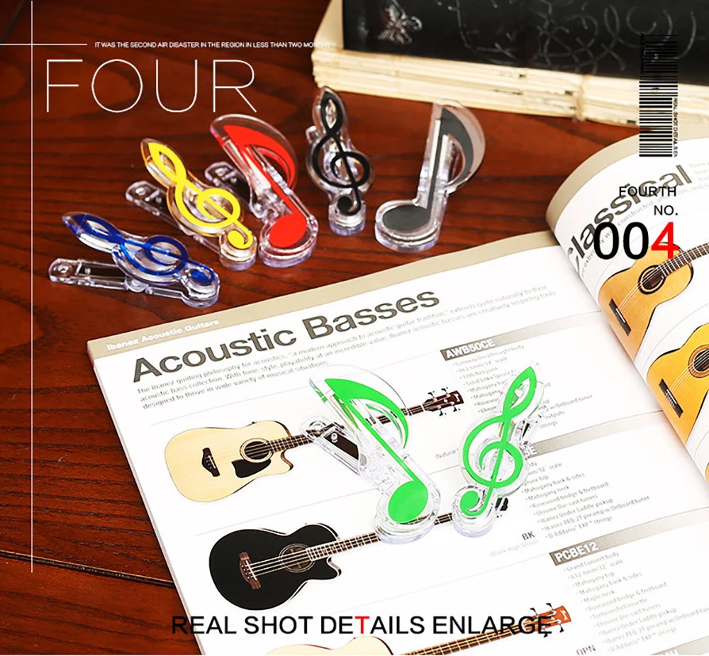 Sheet Music Clip Note Music Score Book Page Clamp Fixed Clips Holder For Guitar Violin Piano Music Accessories - Image 5