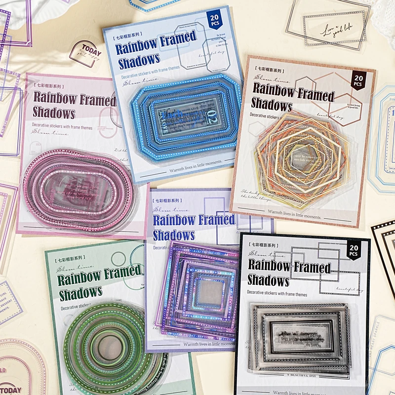 

20pcs/bag INS label sticker bag collage garbage magazine DIY scrapbook aesthetic supplies decoration stationery stickers